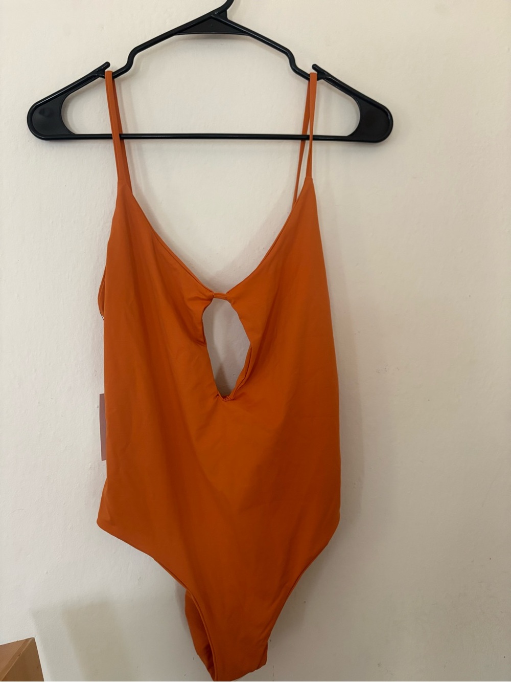 Anemone Orange One-Piece Swimsuit with Front Keyhole